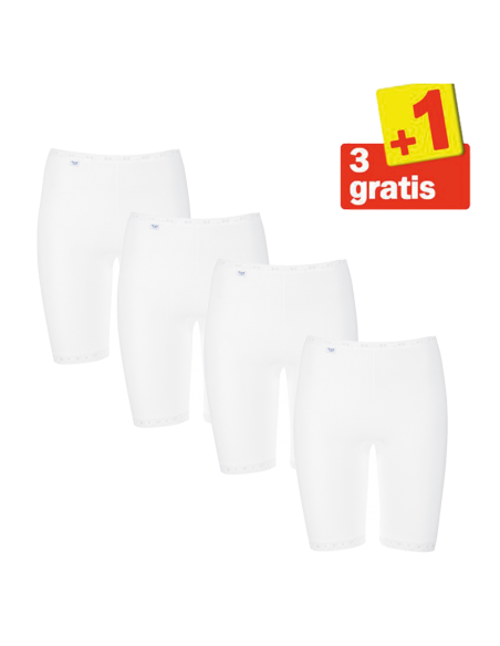 Sloggi Dames Basic Long 4 pack White 3+1 Actie